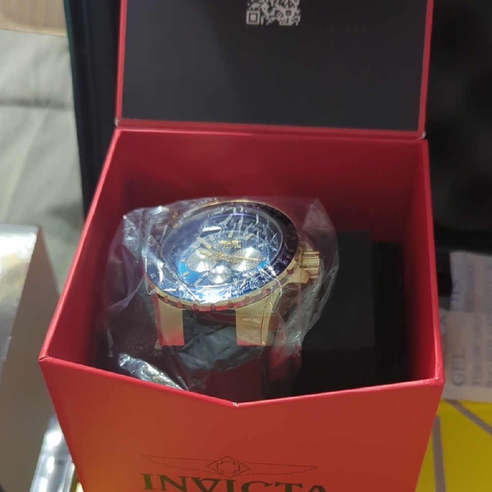 Invicta Gold and Blue Men's Chronograph Watch